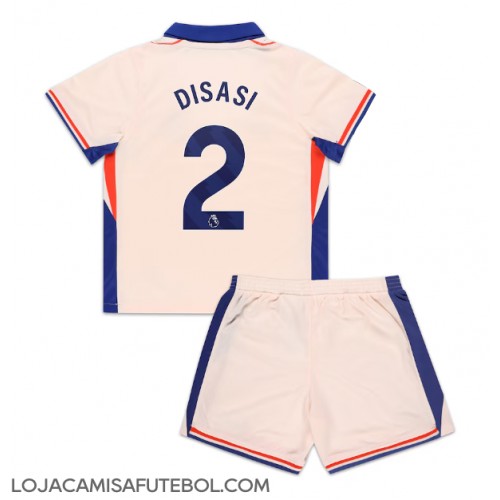 Camisa de Futebol Chelsea Axel Disasi #2 Equipamento Secundário Infantil 2024-25 Manga Curta (+ Calças curtas)